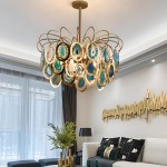 Nia Luxury Slice Agate Chandelier