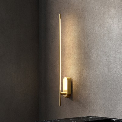 Schmidt Minimalist Gold LED Iron Linear Sconce