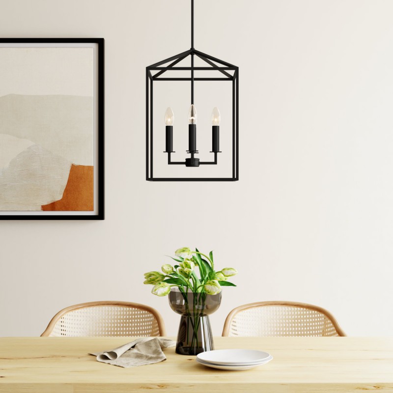 Marie Farmhouse Metal Lantern Pendant Light