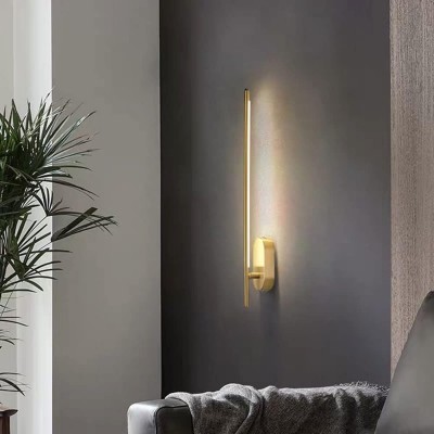 Schmidt Minimalist Gold LED Iron Linear Sconce