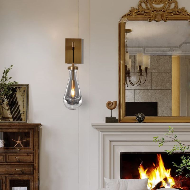 Ozonoa Raindrop Modern Solid Brass Wall Sconce