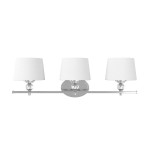 Remi Rustic 3-Light White Fabric Sconce