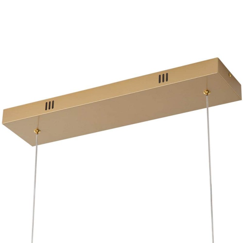 Delfino Nordic Gold Wave Led Acrylic Linear Chandelier