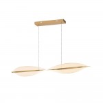 Delfino Nordic Gold Wave Led Acrylic Linear Chandelier