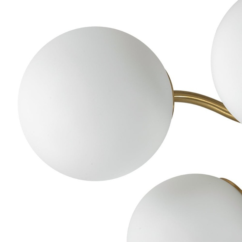 Anwen Mid Century Glass Brass Sputnik Bubble Chandelier