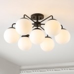 Phaedros Industrial Black Semi Flush Mount Ceiling Light