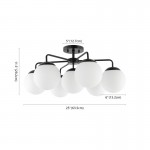 Richter Farmhouse Globe Glass Semi Flush Mount Ceiling Light