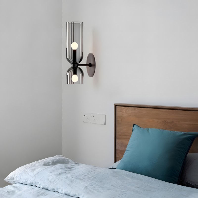 Trisia Modern Up Down Glass Wall Sconce