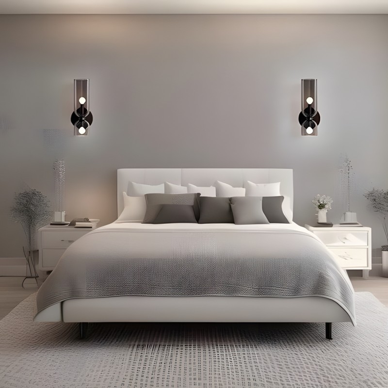 Trisia Modern Up Down Glass Wall Sconce