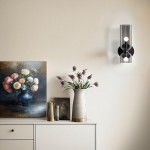 Trisia Modern Up Down Glass Wall Sconce