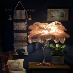 Marco Ostrich Feather Table Lamp