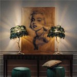 Marco Ostrich Feather Table Lamp