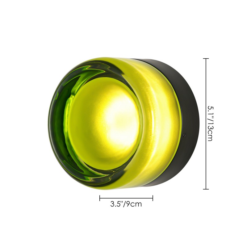 Gabriella Nordic LED Glass Flush Mount Sconce