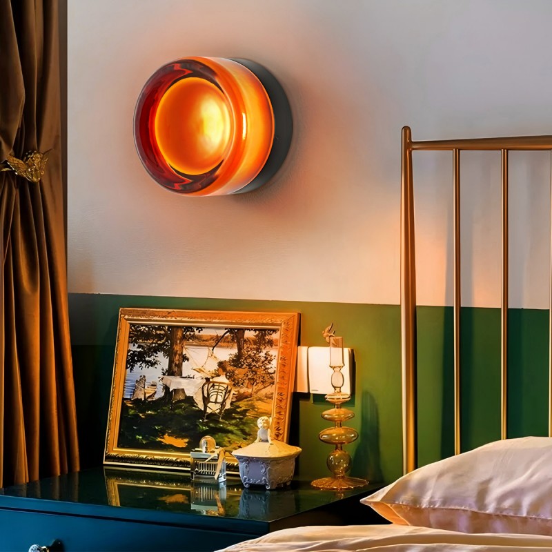 Gabriella Nordic LED Glass Flush Mount Sconce