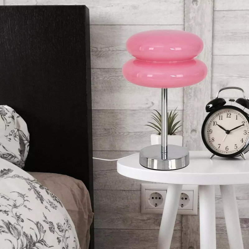 Josie Cream Glass Bauhaus Style Table Lamp