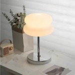 Josie Cream Glass Bauhaus Style Table Lamp