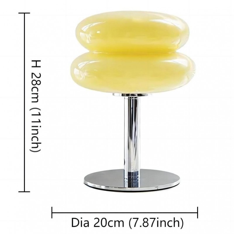 Josie Cream Glass Bauhaus Style Table Lamp