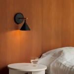 Anoushka ‎Minimalist Black Cast Wall Sconce