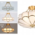 Palmer Retro Acrylic Flower Semi Flush Mount Ceiling Light