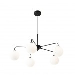Maytoni Modern 5 Lights White Glass Globe Chandelier