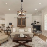 Cael Farmhouse Drum Wood Cage Pendant Light