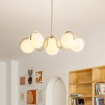 Delilah Minimalist Line Ball Chandelier