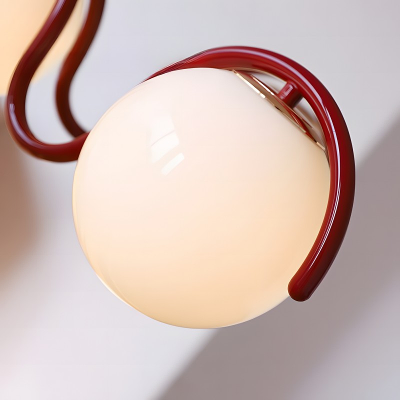 Mian Modern Curve Glass Globe Chandelier