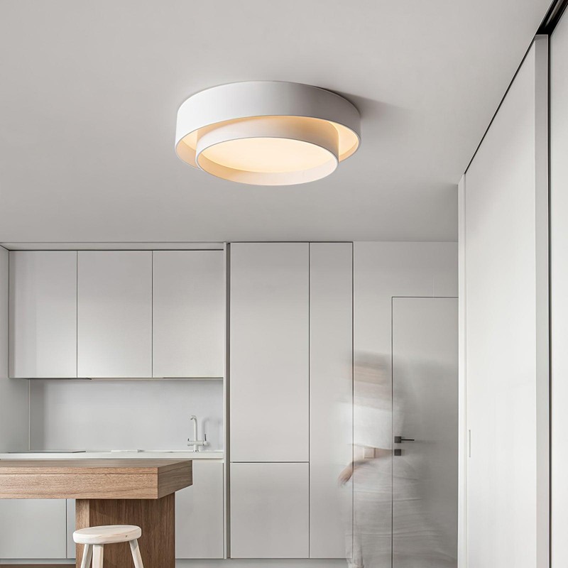 Melady Nordic Irregular Double-Layer Circular Ceiling Light
