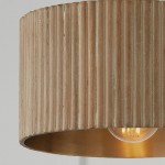 Jovani Farmhous Fluted Resin Drum Ceiling Light