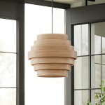 Meadow Farmhouse Brushed Gold Metal Dome Pendant Light