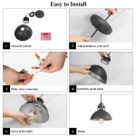 Hendon Industrial Matte Black Wrought Iron Dome Pendant Light