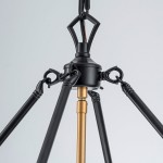 Merrick Metal Lantern Round Glass Chandelier