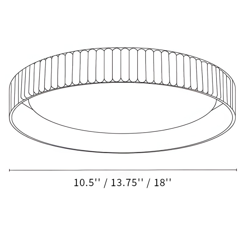 Arnold ‎Minimalist Round Led Fluted Concrete Ceiling Light