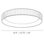 Arnold ‎Minimalist Round Led Fluted Concrete Ceiling Light
