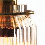 Hale Retro Cylinder Ribbed Glass Wall Sconce