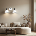 Amelia Farmhouse White Metal Dome Sconce