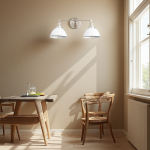 Amelia Farmhouse White Metal Dome Sconce