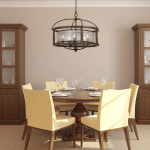 Aelric Farmhouse 5-Light Metal Frame Drum Chandelier