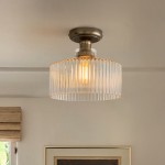 Oziro Vintage Donut Round Glass Ceiling Lights