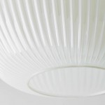 Naiad Rustic Sculptural Ribbed Glass Flush Ceiling Light