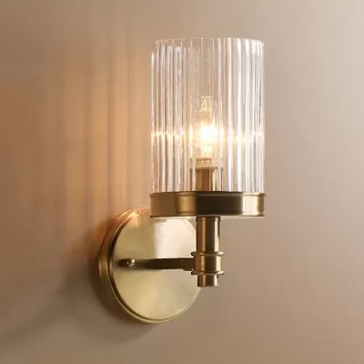 Nicky Vintage Cylinder Transparent Glass Wall Light
