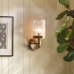 Nicky Vintage Cylinder Transparent Glass Wall Light