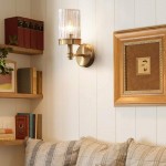 Nicky Vintage Cylinder Transparent Glass Wall Light