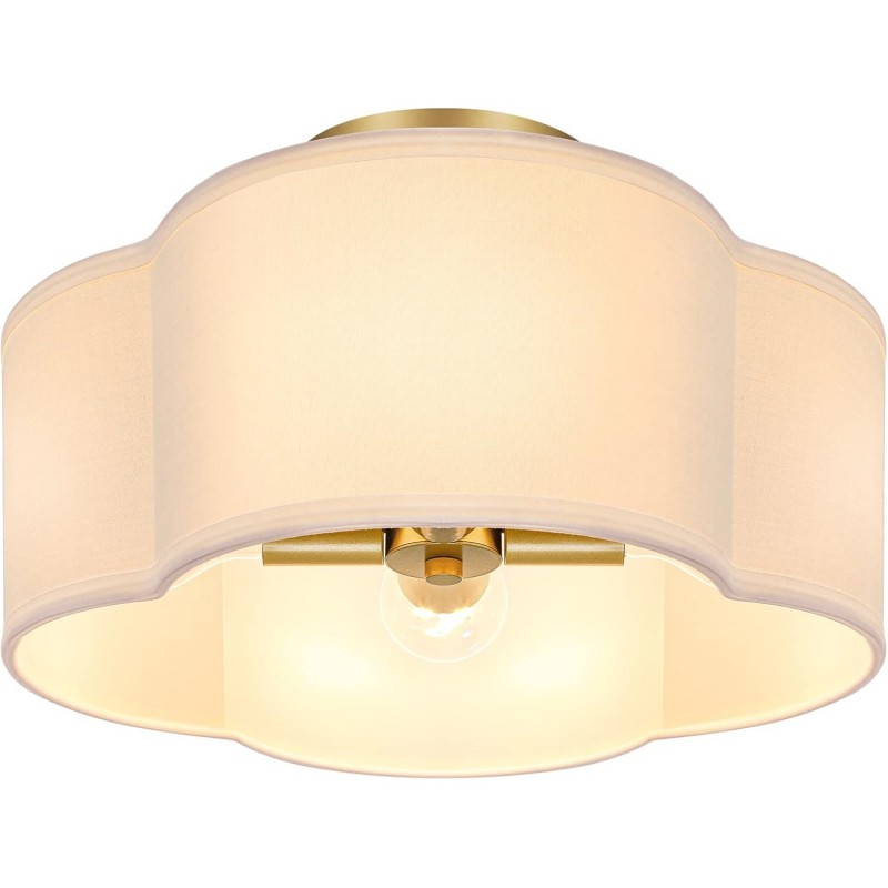 Lisi Modern Fabric Semi Flush Mount Ceiling Light
