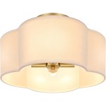 Lisi Modern Fabric Semi Flush Mount Ceiling Light