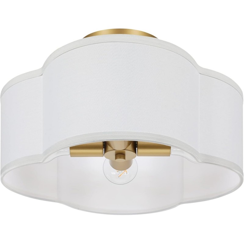 Lisi Modern Fabric Semi Flush Mount Ceiling Light