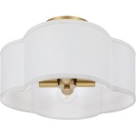 Lisi Modern Fabric Semi Flush Mount Ceiling Light
