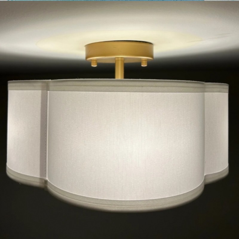 Lisi Modern Fabric Semi Flush Mount Ceiling Light
