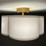Lisi Modern Fabric Semi Flush Mount Ceiling Light