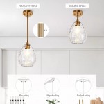Goad Modern Teardrop Ripple Glass Pendant Light